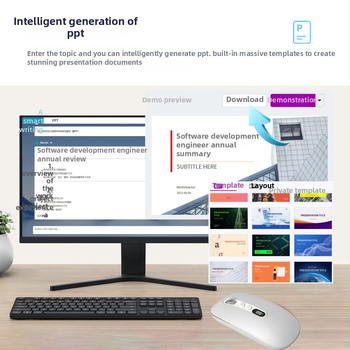 Оптична безжична мишка с 4000dpi, 5 бутона, 2.4G+Bluetooth, PS/2 интерфейс, ергономичен дизайн