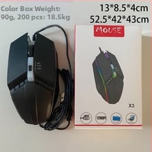 X3 káblová optická herná myš USB, 1000 DPI, 4 tlačidlá
