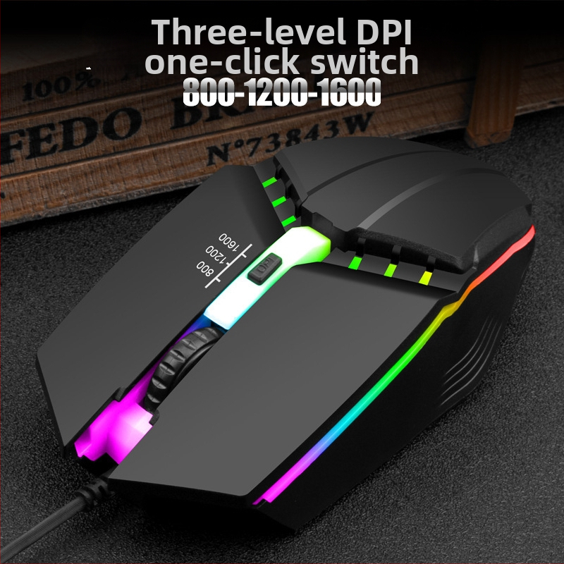 X3 káblová optická herná myš USB, 1000 DPI, 4 tlačidlá