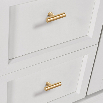 Mosazna ručka za vrata ormarića, garderobe i ladice, minimalistički američki stil, zlatne boje.