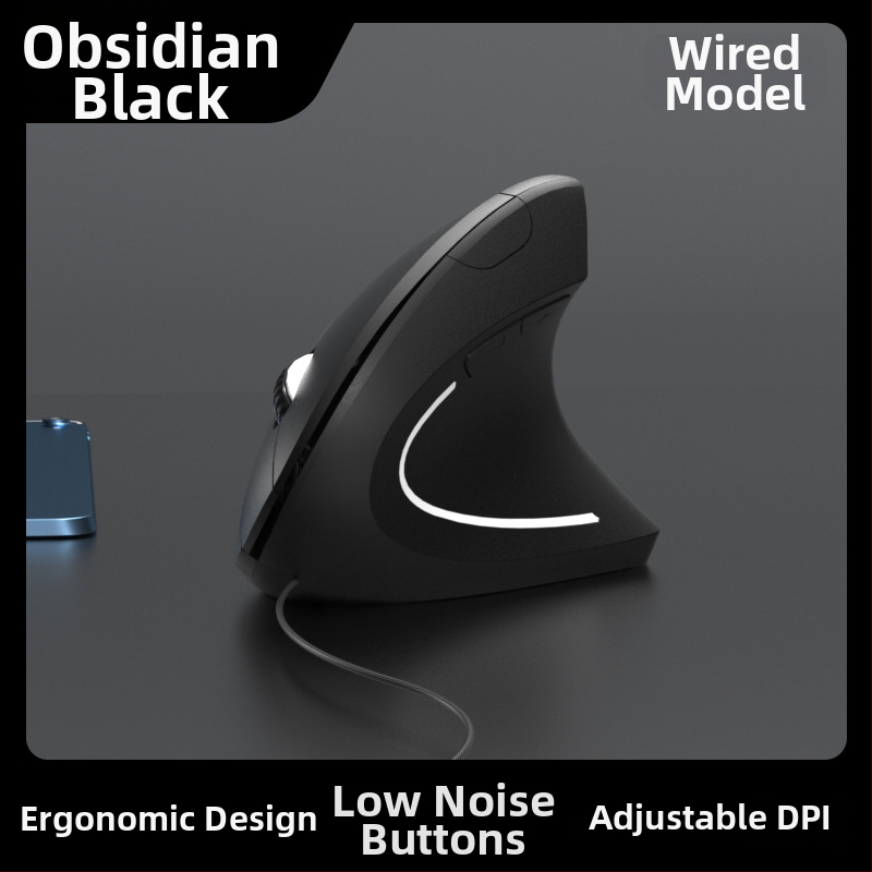 Bezdrôtová ergonomická zvislá myš, 4 tlačidlá, optické rozlíšenie 1600 DPI, 2.4G bezdrôtová technológia, model G7043, plug-and-play