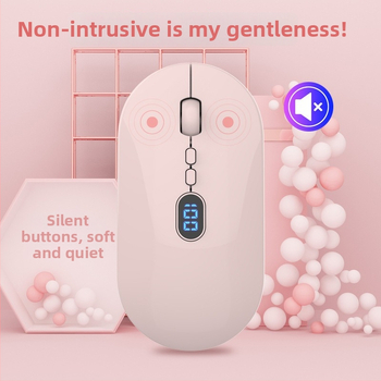 Bezdrôtová myš s dvojitou konektivitou 2.4G/Bluetooth, 1600 DPI, 5 tlačidiel, dobíjateľná, dosah 10 m