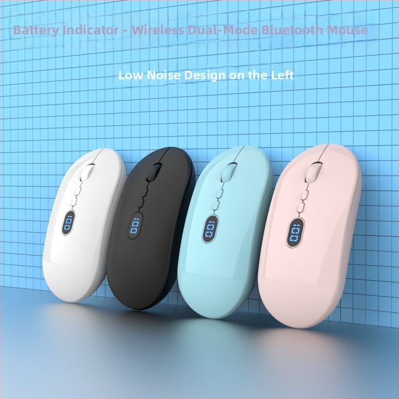 Bezdrôtová myš s dvojitou konektivitou 2.4G/Bluetooth, 1600 DPI, 5 tlačidiel, dobíjateľná, dosah 10 m