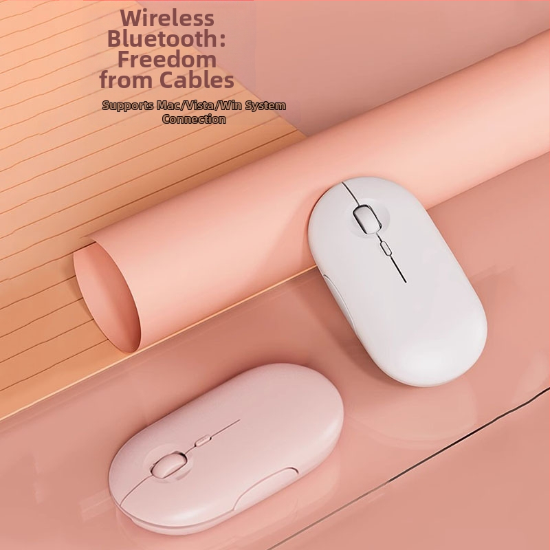 Bluetooth bezdrôtá myš s nabíjacím USB-C, Bluetooth 5.2 a dvoj-mód 2.4G/Bluetooth, optický senzor 1600 DPI, 4 tlačidlá