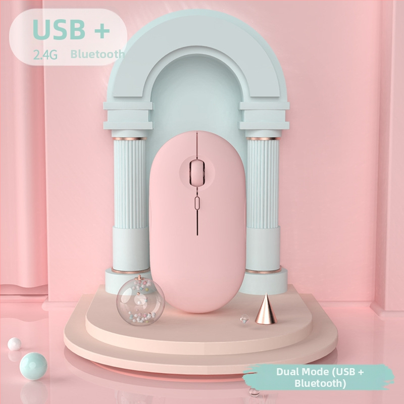 Bluetooth bezdrôtá myš s nabíjacím USB-C, Bluetooth 5.2 a dvoj-mód 2.4G/Bluetooth, optický senzor 1600 DPI, 4 tlačidlá