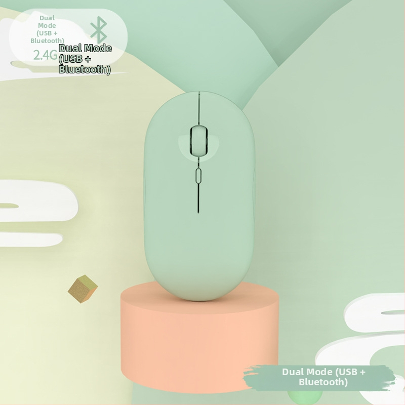 Bluetooth bezdrôtá myš s nabíjacím USB-C, Bluetooth 5.2 a dvoj-mód 2.4G/Bluetooth, optický senzor 1600 DPI, 4 tlačidlá