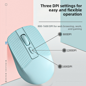 Безжична мишка Morandi с двойен режим: Bluetooth и 2.4G, 1600 DPI, три настройки DPI, презареждаща се, ергономична, 4 бутона