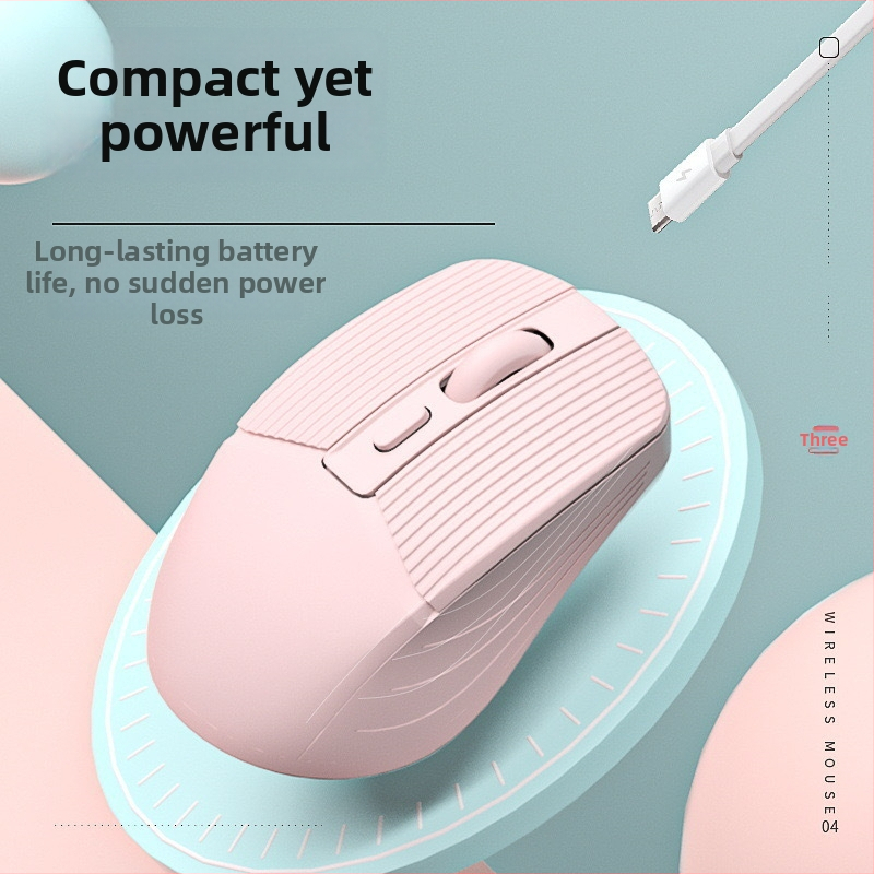 Безжична мишка Morandi с двойен режим: Bluetooth и 2.4G, 1600 DPI, три настройки DPI, презареждаща се, ергономична, 4 бутона