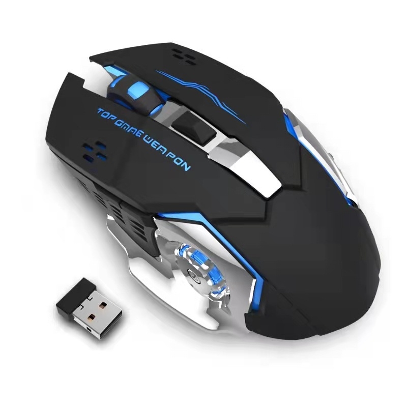 Bežična miša s 2.4G + Bluetooth, USB, 1600 DPI, 6 tipki, Ergonomski dizajn