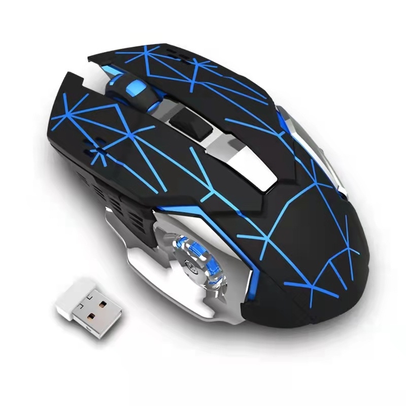 Bežična miša s 2.4G + Bluetooth, USB, 1600 DPI, 6 tipki, Ergonomski dizajn