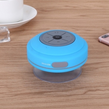Bluetooth zvučnik s usisnom pričvršćivačem i LED bljeskalicom, IPX4 vodootporan, prenosni mini bas zvučnik, Bluetooth 5.0, domet do 10 m, 3W