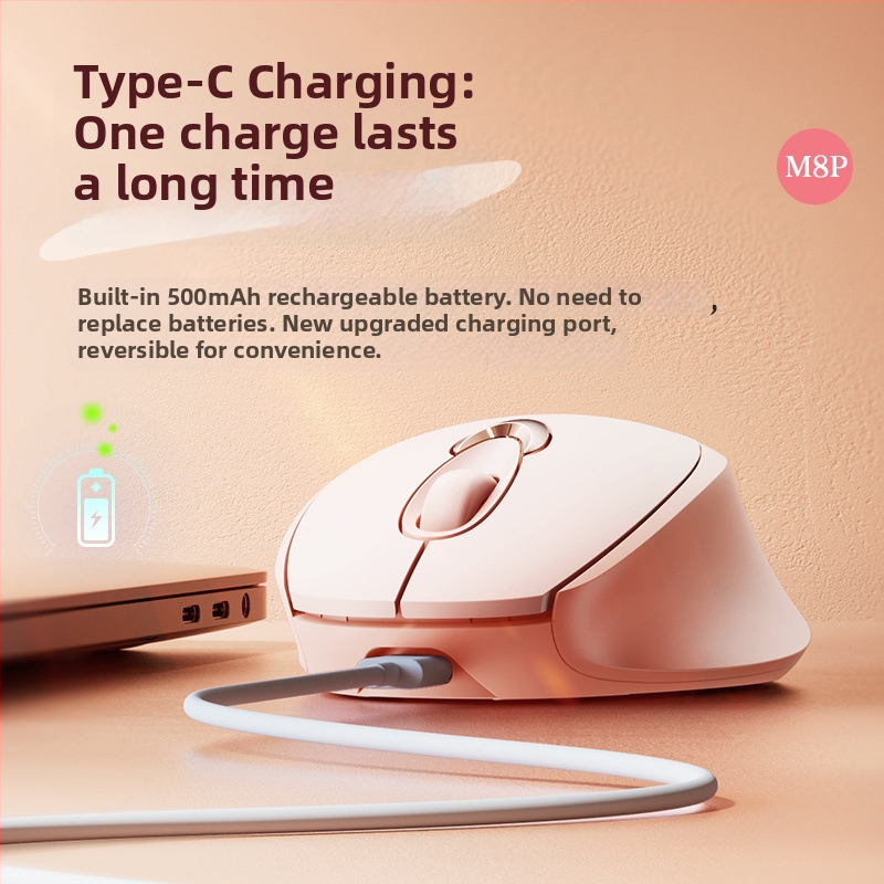 Безжична мишка с 2.4G/Bluetooth връзка, 1600dpi, 4 бутона, USB интерфейс, обхват до 10 м