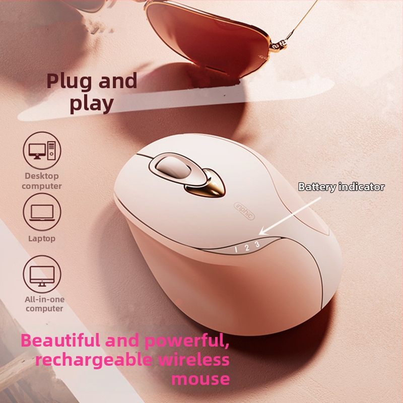 Безжична мишка с 2.4G/Bluetooth връзка, 1600dpi, 4 бутона, USB интерфейс, обхват до 10 м