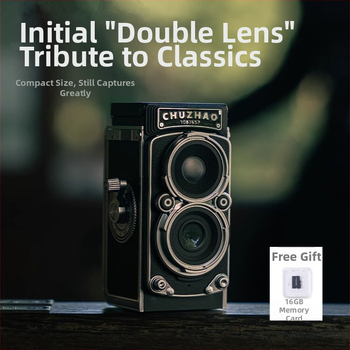 Vintage CCD kamera TLR, mini digitalna za putovanja, 10–12 MP, fiksni objektiv, ručni način
