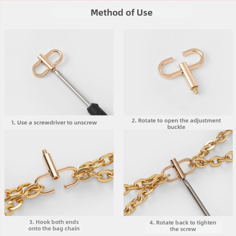 Nastaviteľný popruh na tašku s tenkou reťazou, kovovým doplnkom; Yongxin Hardware, vysoko kvalitná oceľ, mestský minimalistický štýl