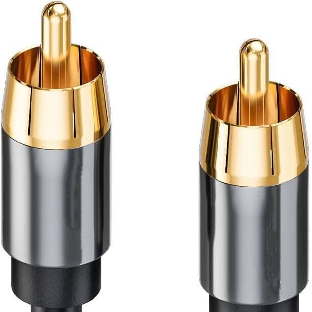 Коаксиален цифров аудио кабел, 75 Ω SPDIF за субуфер, позлатена повърхност, медна оголена сърцевина, модел R-01-01