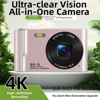 Digitálny fotoaparát M13 s 16× optickým zoomom, 2,8‑palcový LCD, 4K podpora, CCD senzor, microSD karta