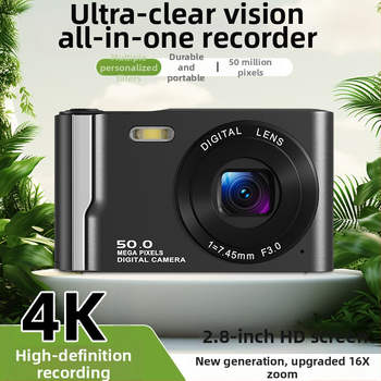 Digitálny fotoaparát M13 s 16× optickým zoomom, 2,8‑palcový LCD, 4K podpora, CCD senzor, microSD karta