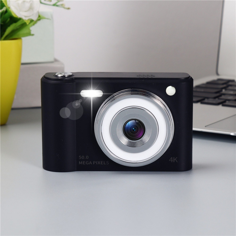 Ρετρό ψηφιακή κάμερα με διπλές κάμερες, CCD αισθητήρας 1/2.3 ιντσών, 8x οπτικό ζουμ, 2.4 ιντσών LCD οθόνη, αποθήκευση TF