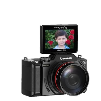 Κάμερα χωρίς καθρέπτη για βλόγ με φίλτρο ομορφιάς (64 MP CMOS αισθητήρας; 18x οπτικό zoom; 3.0'' LCD οθόνη; βίντεο 1080p; USB-C σύνδεση)