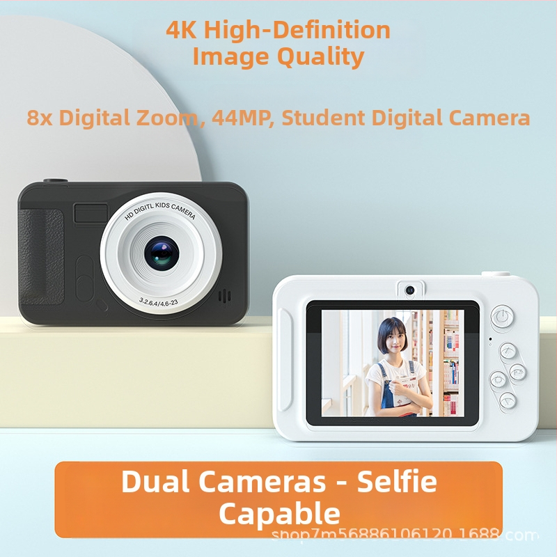 Digitálny fotoaparát pre študentov a deti, s vysokým rozlíšením, dvojkamera, prenosný CCD kompakt