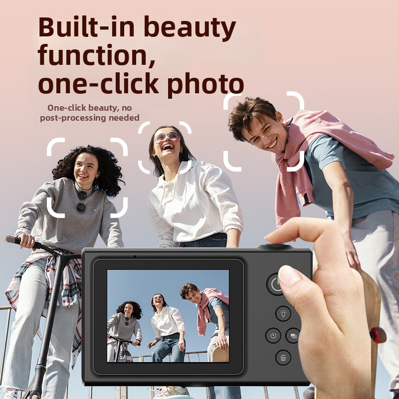 Mini CCD digitálny fotoaparát s 1/1.8 inch senzorom, 24MP+, 2.3 inch LCD displej, optická stabilizácia, plnohodnotný manuálny režim