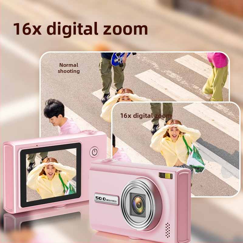 Mini CCD digitálny fotoaparát s 1/1.8 inch senzorom, 24MP+, 2.3 inch LCD displej, optická stabilizácia, plnohodnotný manuálny režim