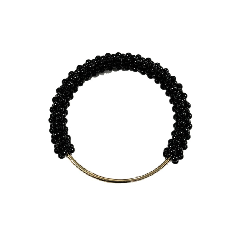 Μαργαριταρένια λαβή τσάντας για DIY υφαντές τσάντες — PVC υλικό, Άνοιξη 2025, στυλ φρέσκο και γλυκό, μονόχρωμο σχέδιο, εξαιρετικά ελαφρύ