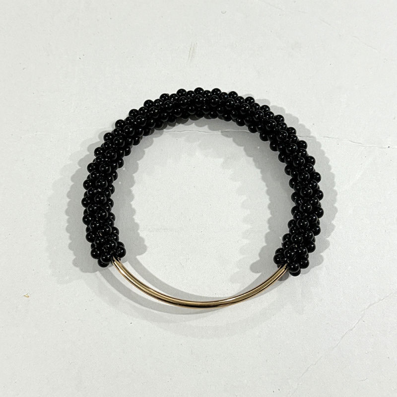 Μαργαριταρένια λαβή τσάντας για DIY υφαντές τσάντες — PVC υλικό, Άνοιξη 2025, στυλ φρέσκο και γλυκό, μονόχρωμο σχέδιο, εξαιρετικά ελαφρύ