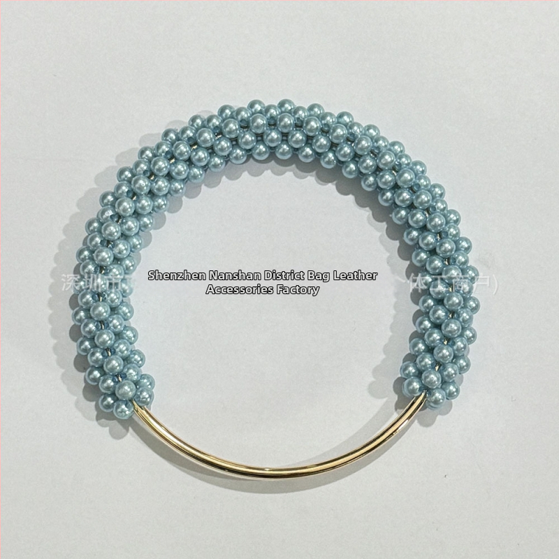 Μαργαριταρένια λαβή τσάντας για DIY υφαντές τσάντες — PVC υλικό, Άνοιξη 2025, στυλ φρέσκο και γλυκό, μονόχρωμο σχέδιο, εξαιρετικά ελαφρύ