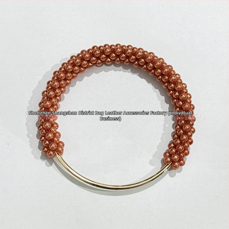 Μαργαριταρένια λαβή τσάντας για DIY υφαντές τσάντες — PVC υλικό, Άνοιξη 2025, στυλ φρέσκο και γλυκό, μονόχρωμο σχέδιο, εξαιρετικά ελαφρύ