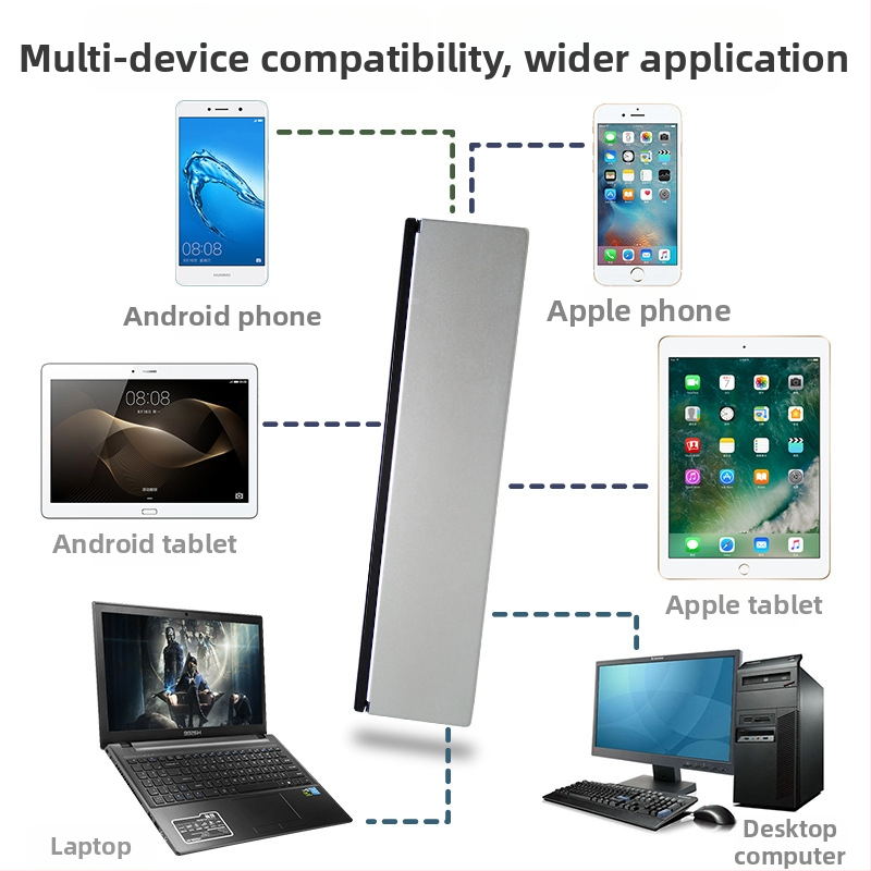 GK608DC сгъваема Bluetooth клавиатура, 59 клавиша, алуминиева сплав