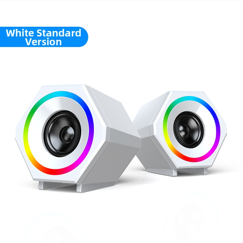 Datora skaļruņi ar USB barošanu, 2-kanālu galda skaņa, 3,5 mm ieeja, frekvencu diapazons 40 Hz–20 kHz, 3 W