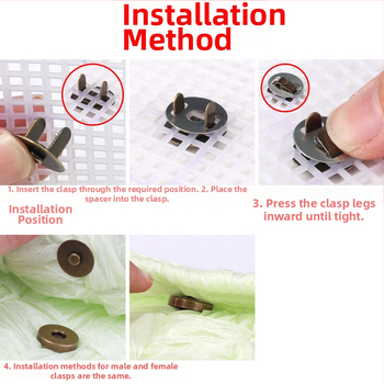 Χειροποίητο μεταλλικό μαγνητικό κούμπωμα για τσάντες και σακίδια, χωρίς ραφές, Χειμερινή συλλογή 2020