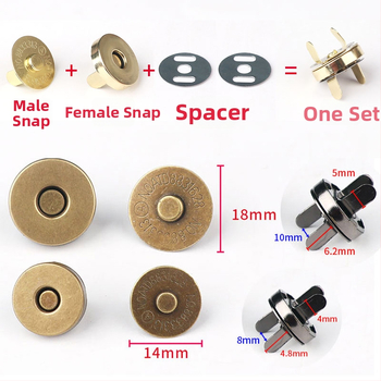 Χειροποίητο μεταλλικό μαγνητικό κούμπωμα για τσάντες και σακίδια, χωρίς ραφές, Χειμερινή συλλογή 2020