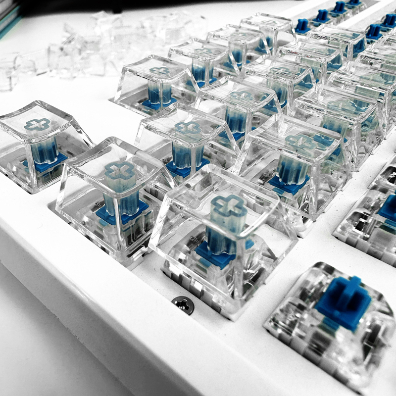 Keycap PC pentru tastaturi mecanice, iluminare RGB, rezistent la apă