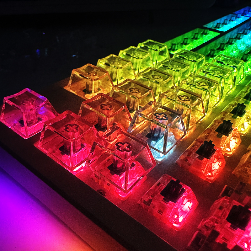 Keycap PC pentru tastaturi mecanice, iluminare RGB, rezistent la apă