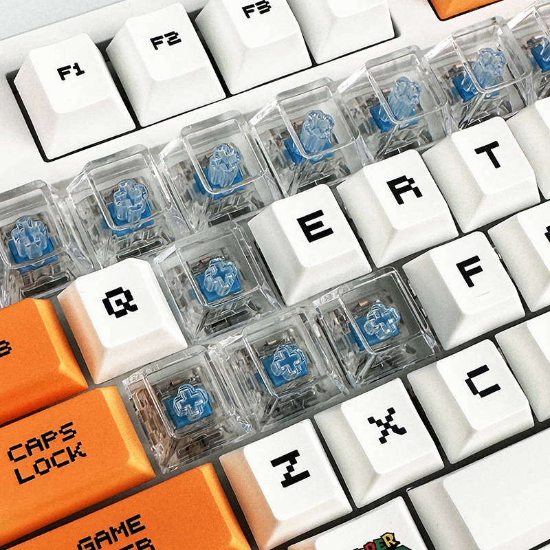 Keycap PC pentru tastaturi mecanice, iluminare RGB, rezistent la apă