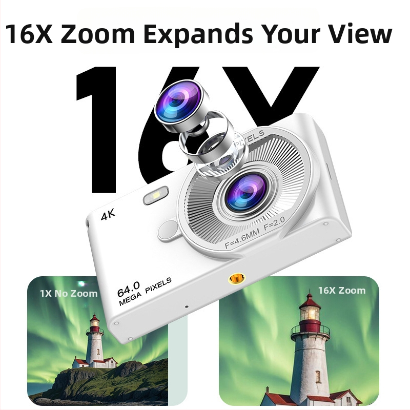 Digitalna kamera s CCD senzorom, 8 MP, 16x optički zum, 2,4-inčni HD LCD zaslon, periskopni objektiv s optičkom stabilizacijom slike