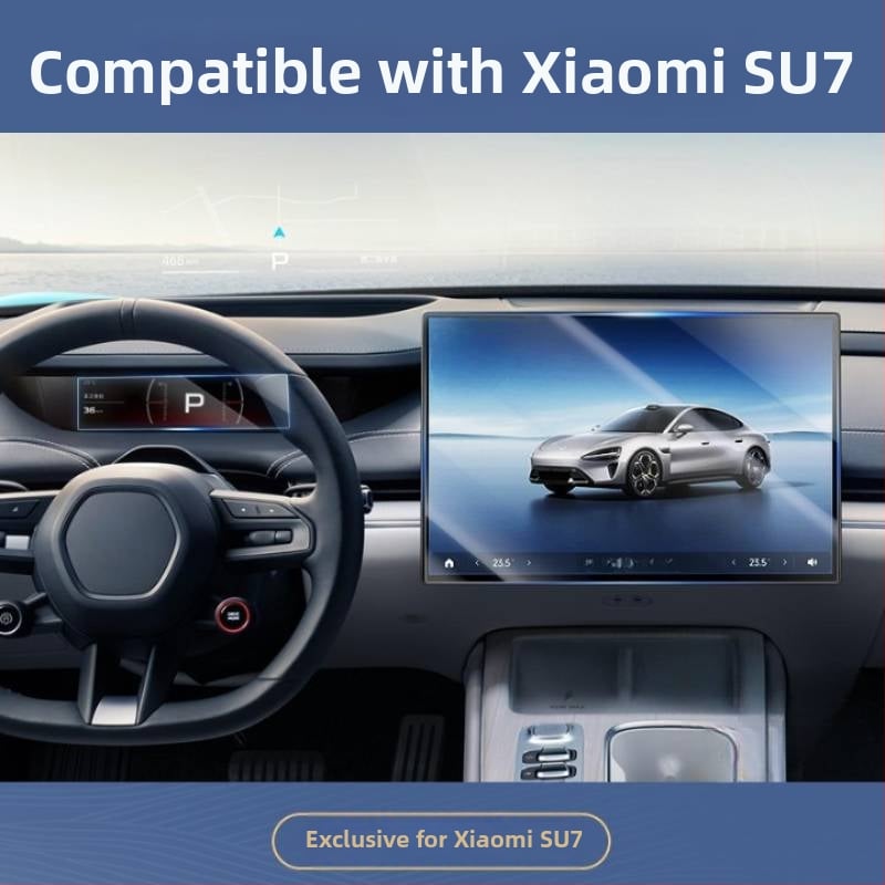 Защитно стъкло за навигационен екран в автомобил Xiaomi SU7/Ultra – закалено стъкло, съвместимо с SU7/Ultra, тегло 350 g, персонализирана обработка на поръчка