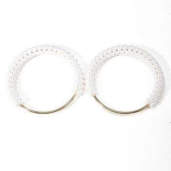 Αξεσουάρ τσάντας με λαβή από μαργαριτάρι - Leather Art, Μέταλλο, Εποχή Χειμώνας 2025, Street Style, Ελαφρύ και Ανθεκτικό στη φθορά