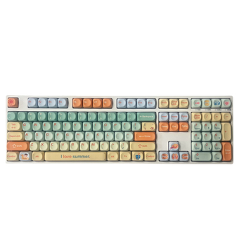 Ключове за механична клавиатура с тема „Късметлийска котка“, MOA петстранични клавиши PBT с ди-сублимация, 129 клавиша, DIY персонализация