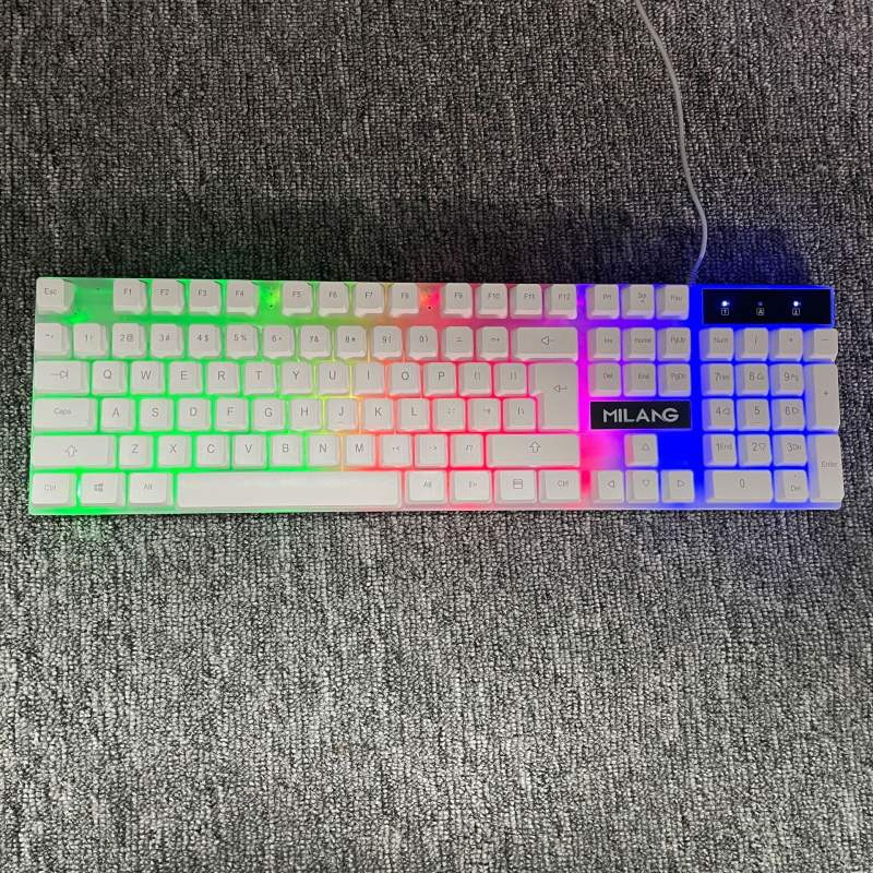 Кабелно гейминг комплект клавиатура и мишка с подсветка, USB, 1000 DPI, Glow set