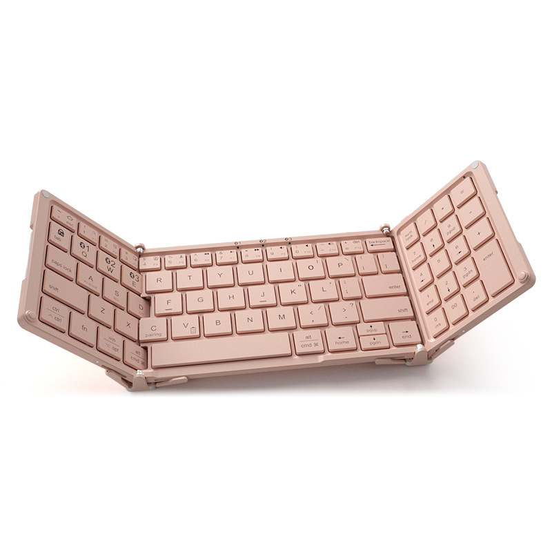 HB166 trostruko sklopiva Bluetooth tipkovnica – 79 tipki, punjiva, povezuje do 3 uređaja Bluetoothom, ABS
