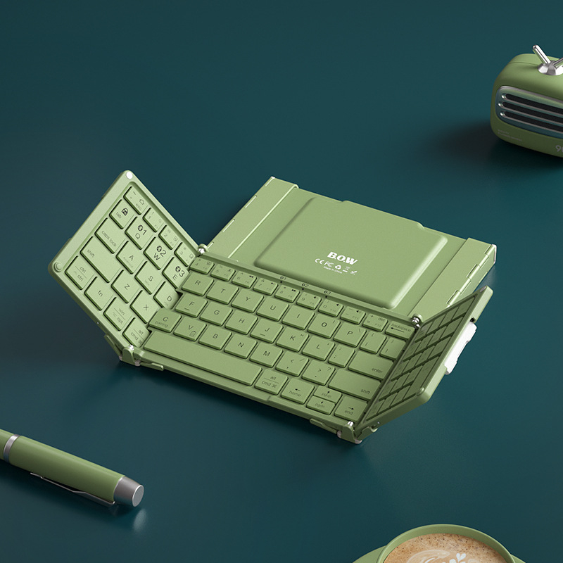 HB166 trostruko sklopiva Bluetooth tipkovnica – 79 tipki, punjiva, povezuje do 3 uređaja Bluetoothom, ABS