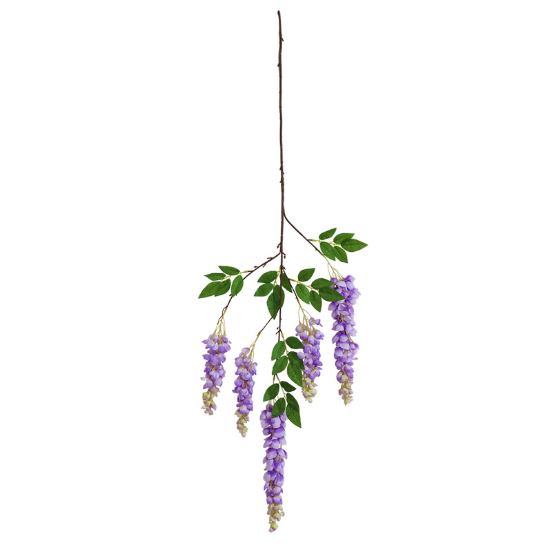 Cvjetne grančice - umjetna glicinija (wisteria), svilenkasti cvjetovi, injekcijsko oblikovanje; brend Flowers qianyun; za vjenčanja, vanjsku upotrebu, rekvizite za fotografiju i kućnu dekoraciju.