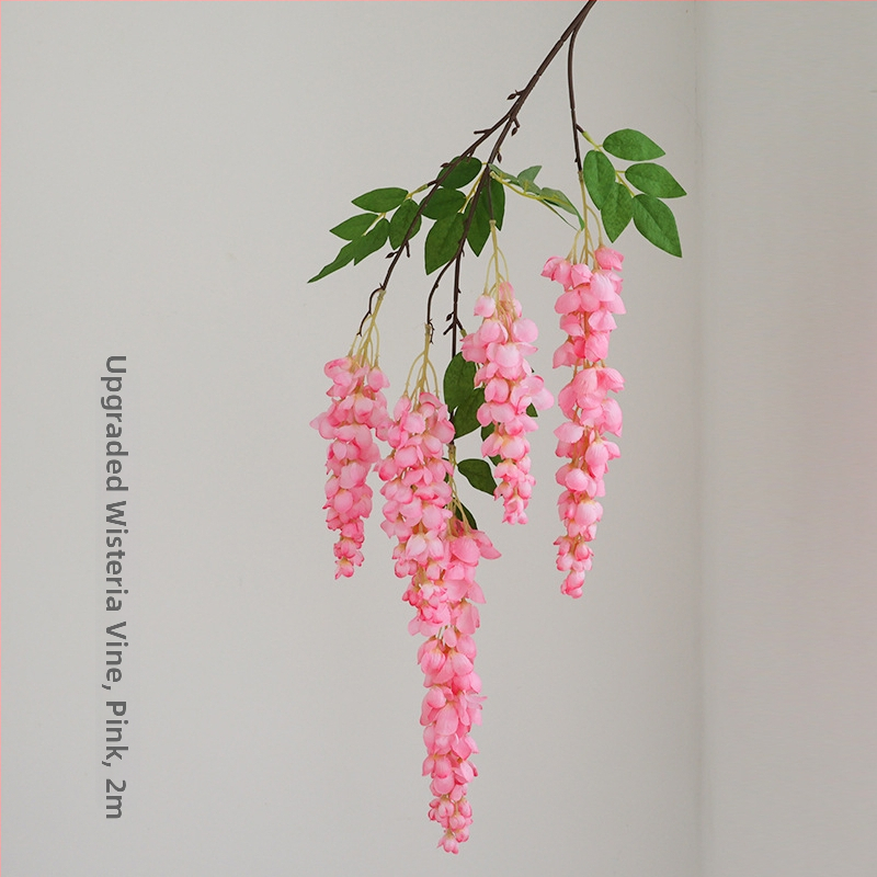 Vetvy kvetov - umelecká vistéria, hodvábne kvety, injekčné formovanie; značka Flowers qianyun; pre svadby, vonkajšie použitie, rekvizity na fotografovanie a domová dekorácia.