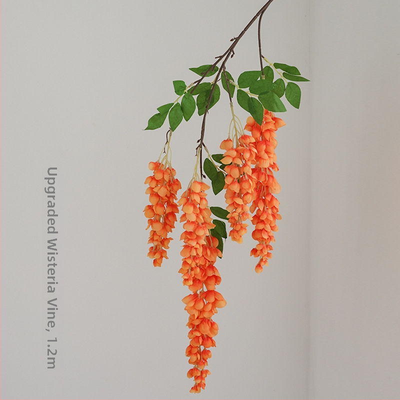 Vetvy kvetov - umelecká vistéria, hodvábne kvety, injekčné formovanie; značka Flowers qianyun; pre svadby, vonkajšie použitie, rekvizity na fotografovanie a domová dekorácia.