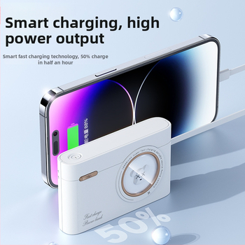 Power Bank 10000mAh su PD 2.0, 5V įvestis/išvestis, 10W greitas įkrovimas, Li-ion baterija, modelis 741, kompaktiška