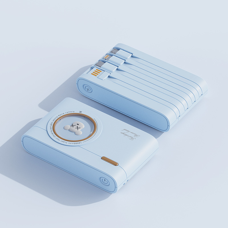 Power Bank 10000mAh su PD 2.0, 5V įvestis/išvestis, 10W greitas įkrovimas, Li-ion baterija, modelis 741, kompaktiška